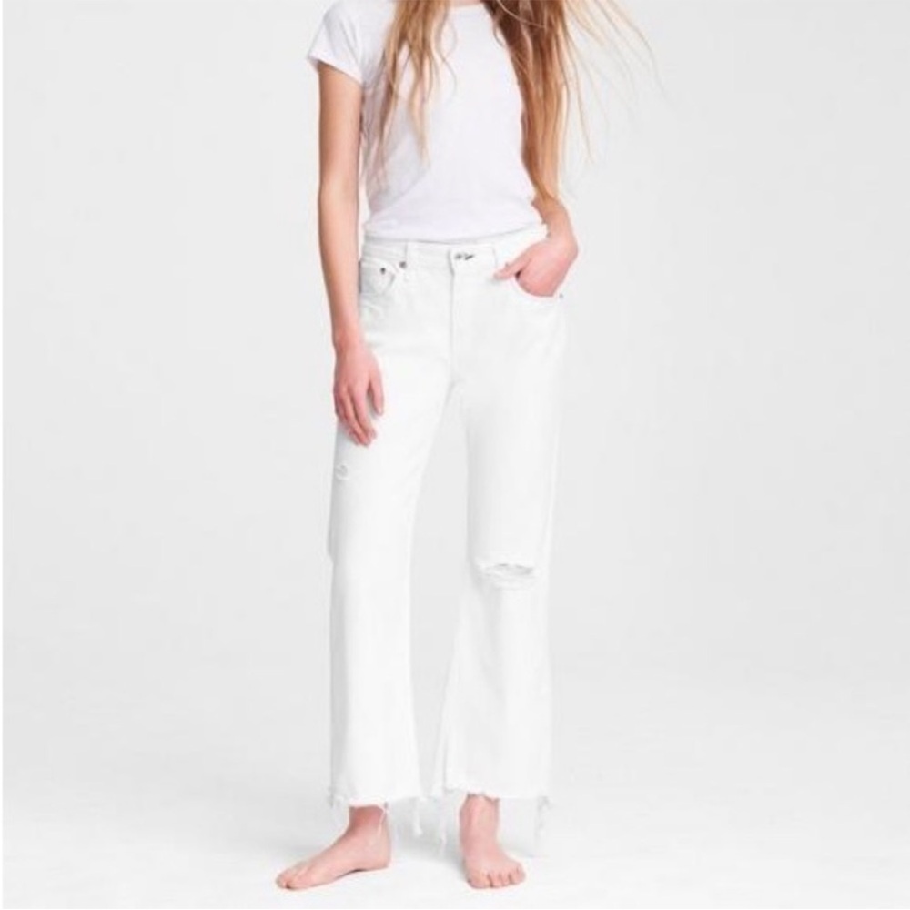Rag & Bone Rosa Mid-Rise Flare - Deconstructed Demim